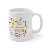 SONRIE - MUG (FONDO BLANCO)